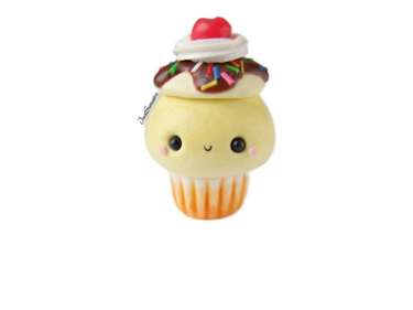 Banana Split Sundae Kawaii Cupcake Charm